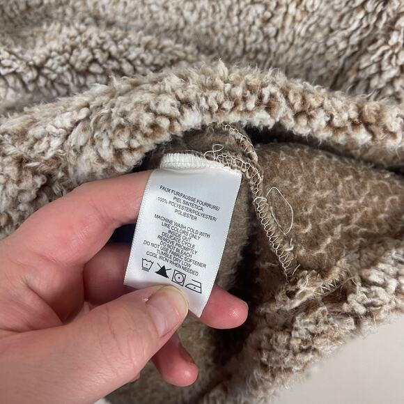 Marc New York Performance Tan Sherpa Pull Over Jacket Size Medium - Picture 5 of 8